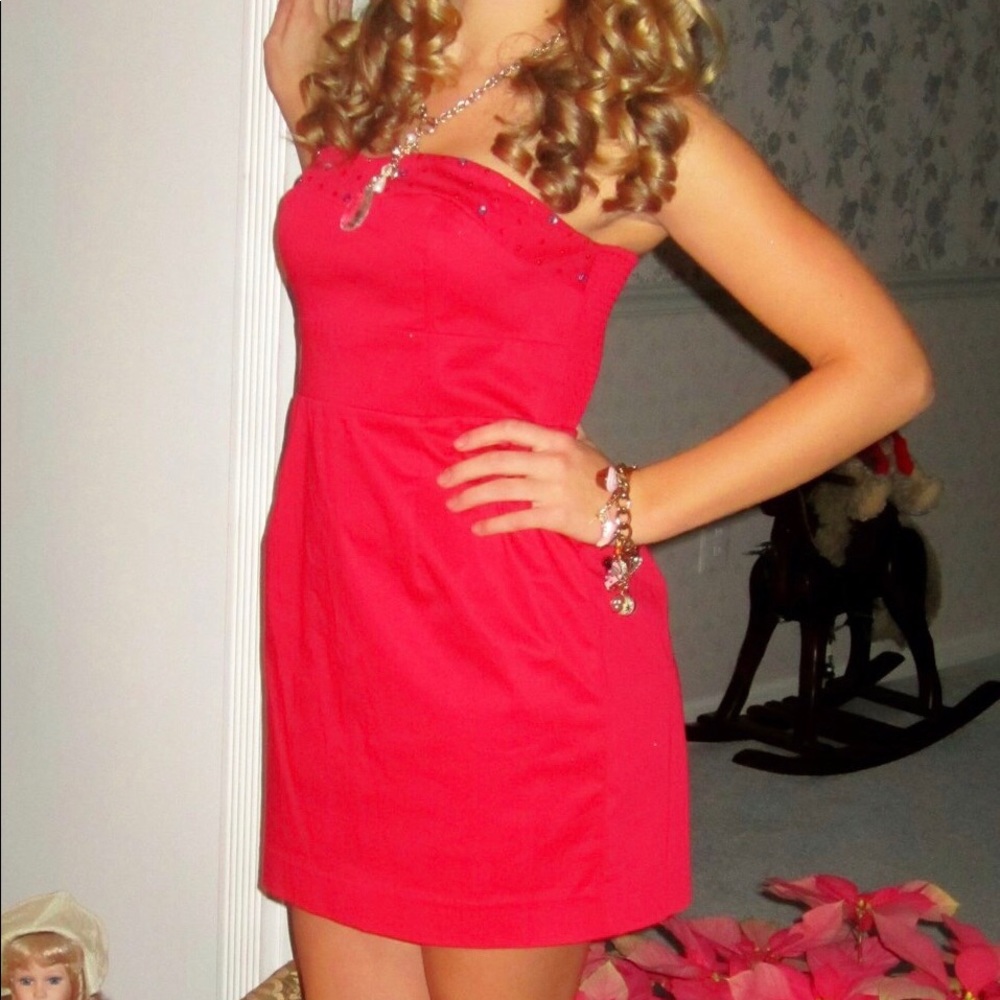 Red Free People Cocktail Dress
